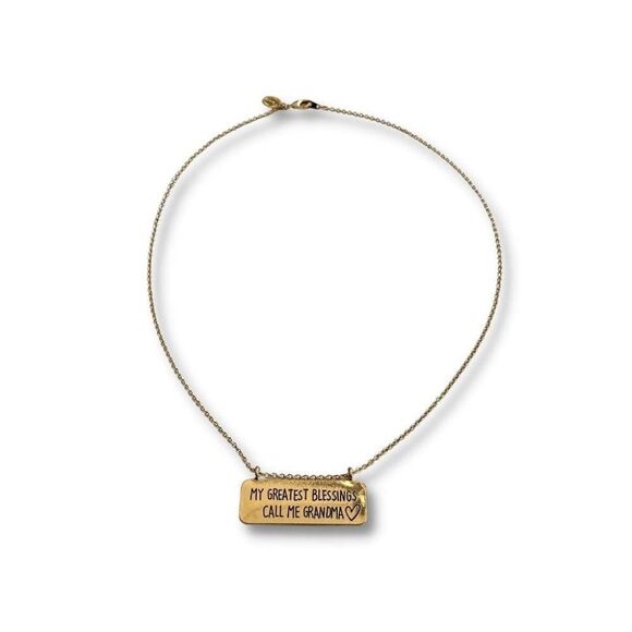 Alisa Michelle - Gold Necklace - My Greatest Blessings Call Me Grandma - NWT - Picture 1 of 3